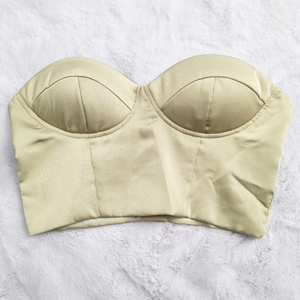 New Satin Sage Bustier